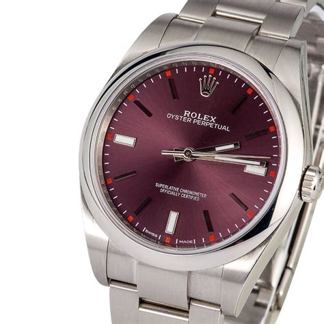 rolex red grape roman dial 31mm|rolex oyster perpetual model 39.